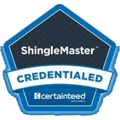 CertainTeed ShingleMaster Credentialed Roofing Company badge